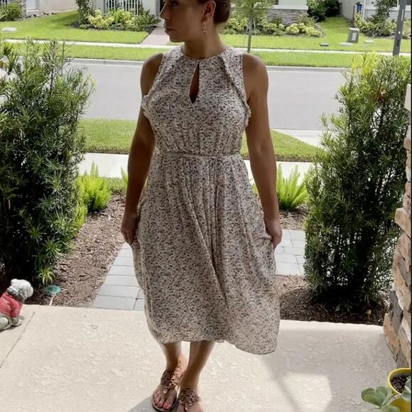 Jason Wu Cream Floral Silk Dress SIZE 10 Romantic Flowy Feminine Designer $800 - Picture 5 of 12